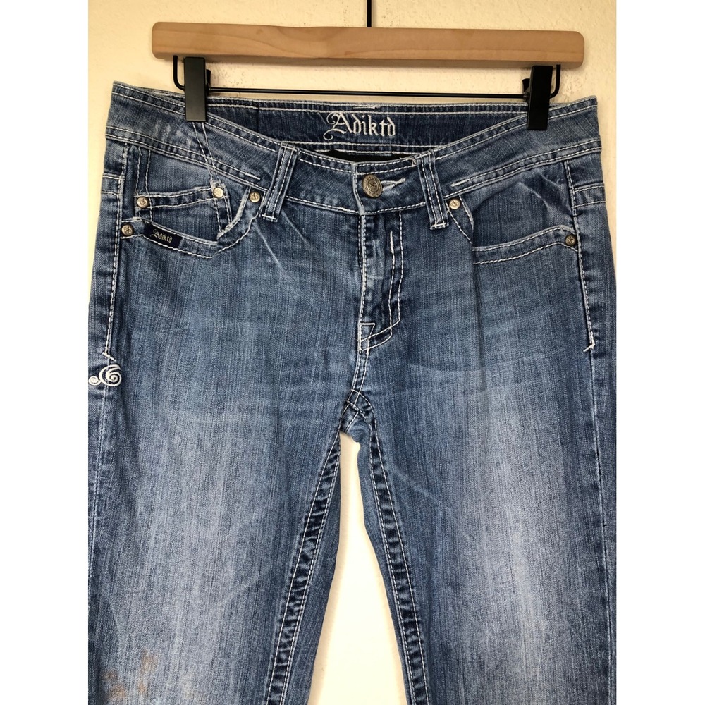 Adiktd Jeans Women's‎ Size 6 Blue Bootcut Embellished Pockets Western Cowgirl - Picture 13 of 15